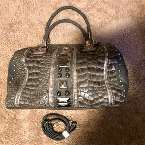Nicole Lee Grey studded purse